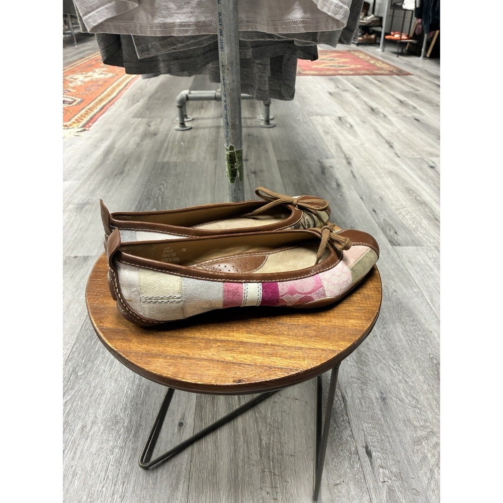 Vintage Coach Jennilee Pink/Patchwork Ballet Flats Women's US Size 8 F2610/C05 - Picture 3 of 9